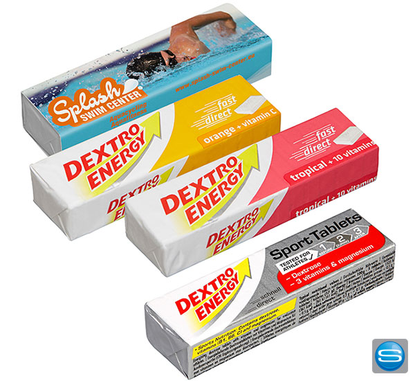 Dextro Energy Traubenzucker Stange mit eigener Werbe-Banderole