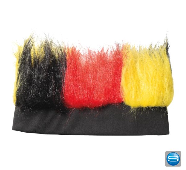 Stirnband "Hairy" in Deutschland-Farben als Fanartikel 
