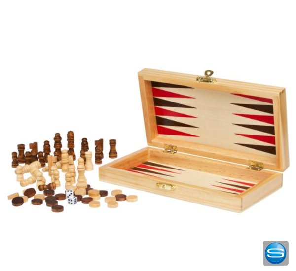 3-in-1 Spieleset aus Holz als Werbemittel 3-in-1 Spieleset aus Holz als Werbemittel