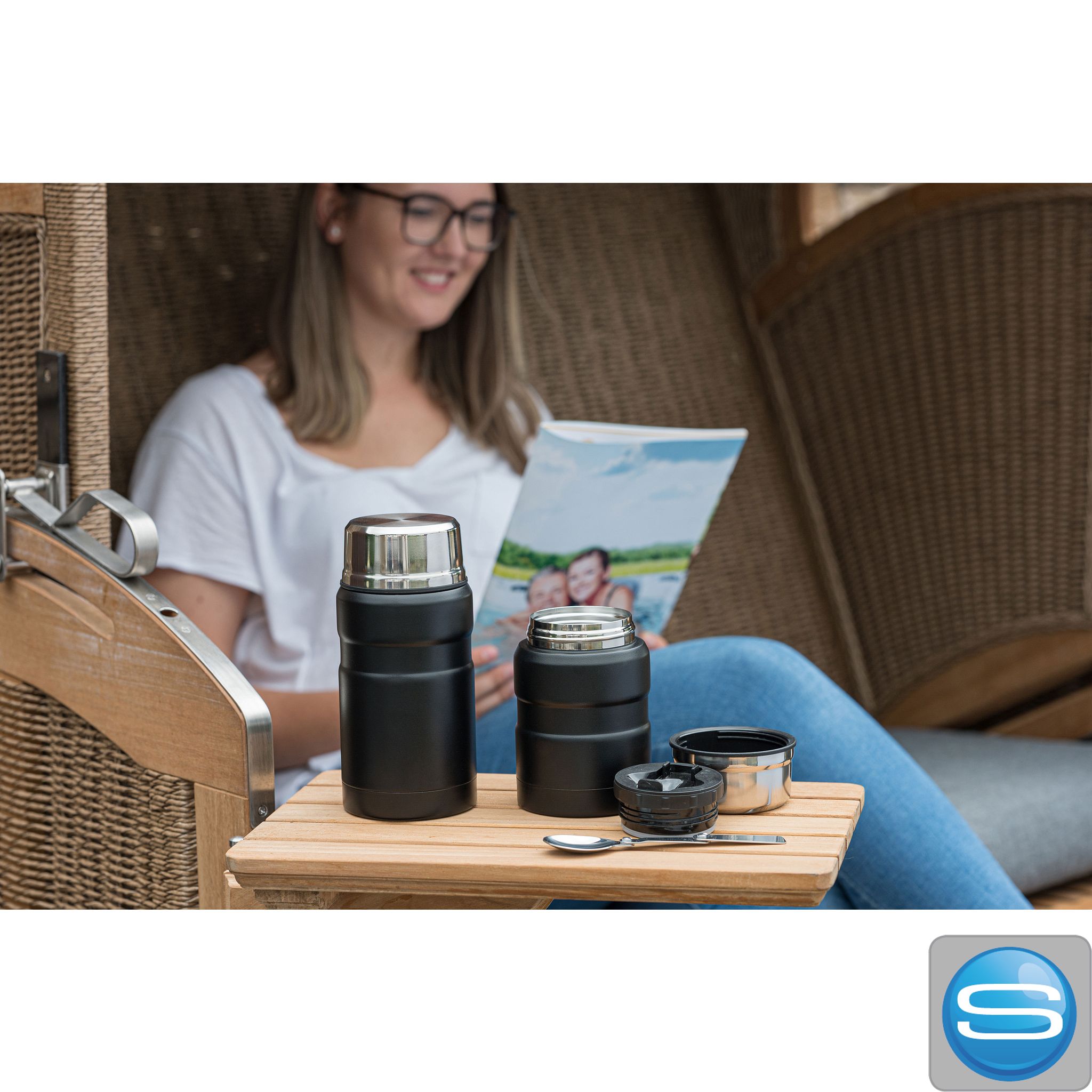 Lunchpot travel 500 ml mit Werbedruck