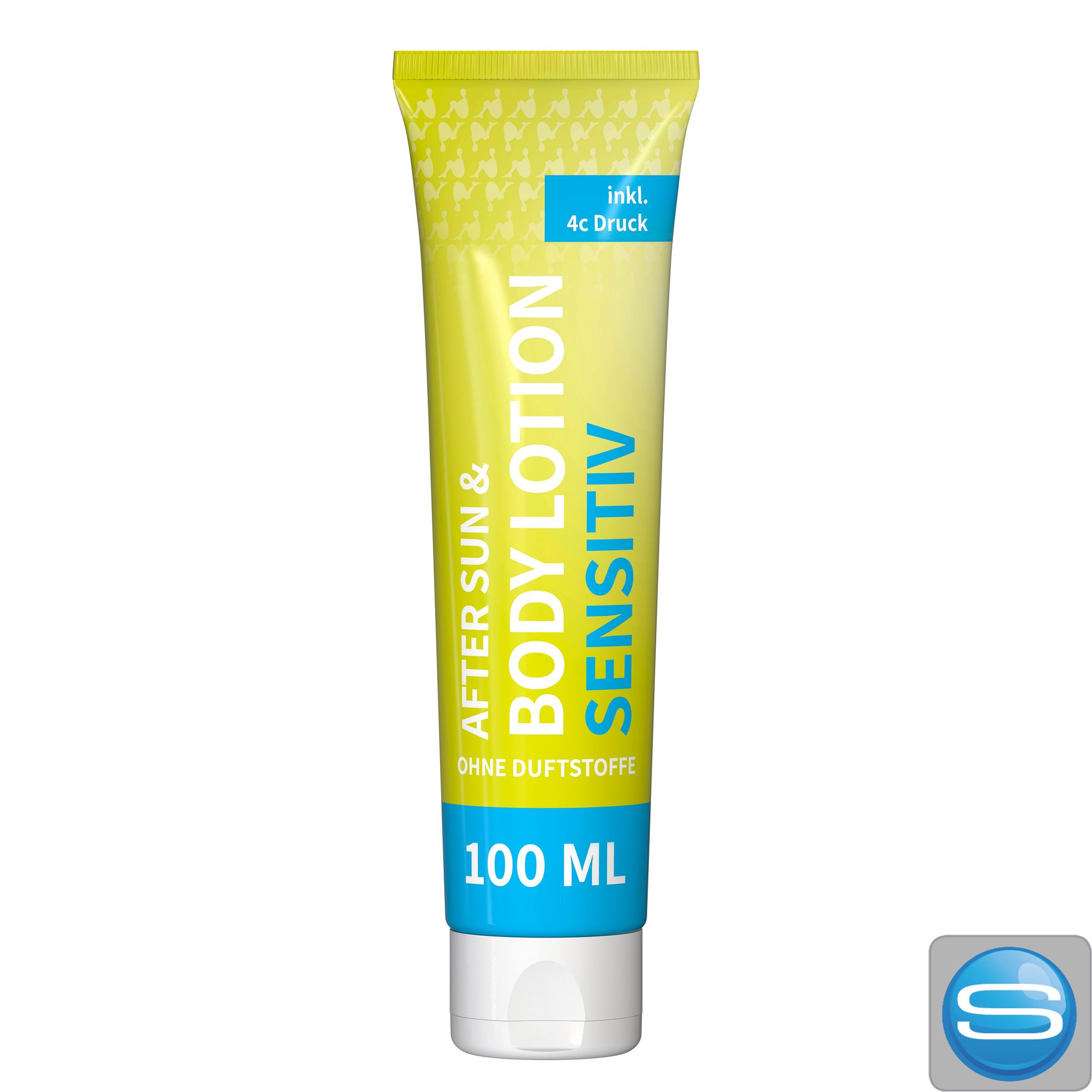 Body & After Sun Lotion sensitiv – Pflege-Tube als Werbeartikel mit Logo bedrucken