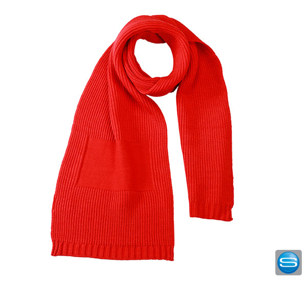 Strickschal-rot-rippdesign
