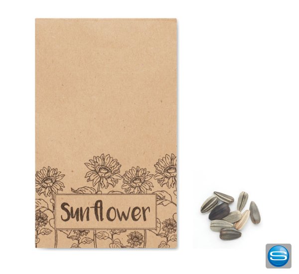 Sonnenblumensamen als Werbeträger