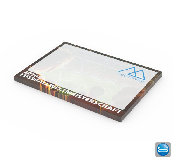 Weltmeisterschaft 2026 - Haftnotizblock mit Ihrem Motiv bedrucken