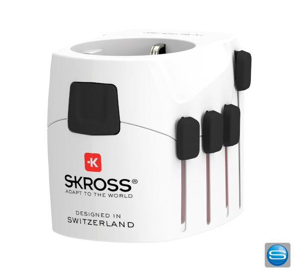 Reiseadapter 3-Pole der Marke SKROSS mit Ihrem Motiv