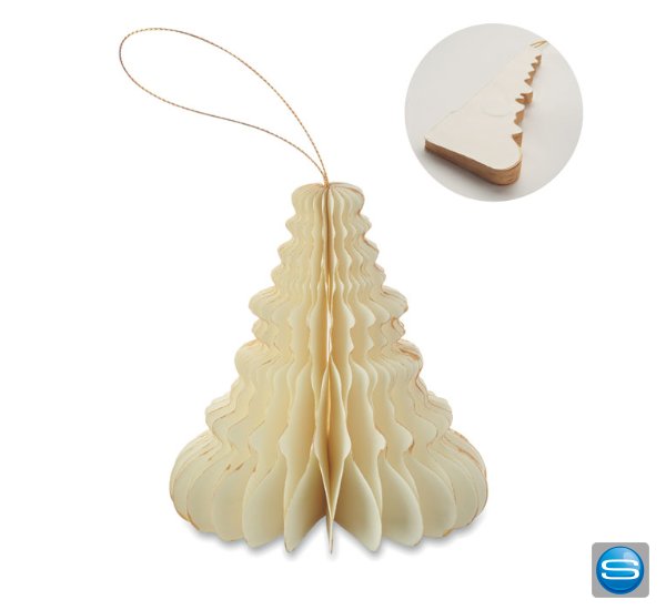 Faltbarer Weihnachtsschmuck aus Papier mit Logo