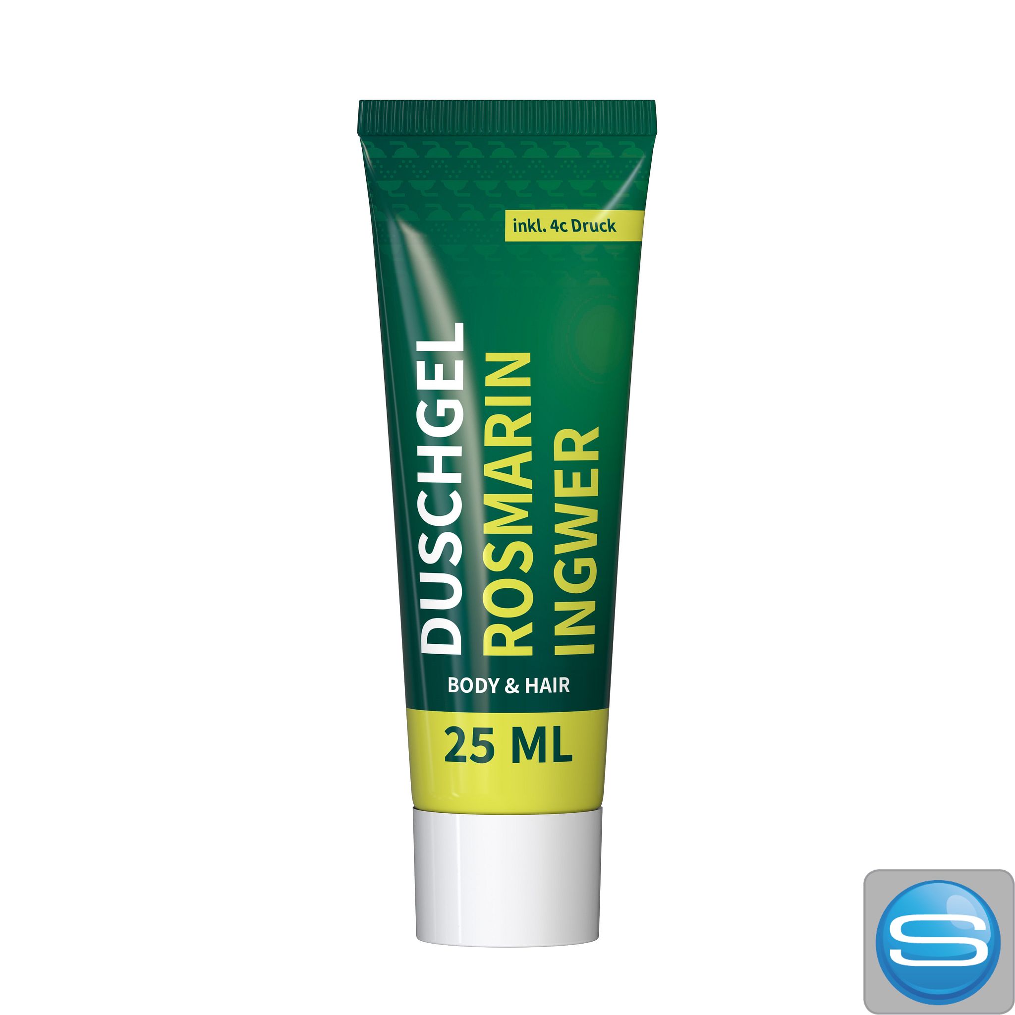 Duschgel Tube Rosmarin-Ingwer mit 360° Logodruck