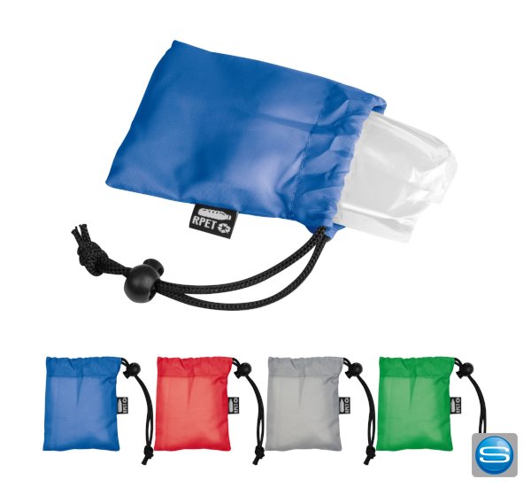Regenponcho aus rPET als Werbegeschenk
