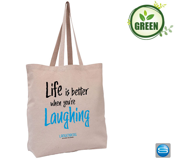 tasche-bedruckbar Große Recycelte Einkaufstasche als Werbeartikel mit Logo