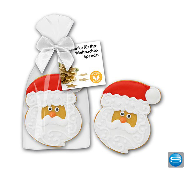 nikolaus-keks-mit-logo-verschenken Santa Cookie als give away zu Weihnachten