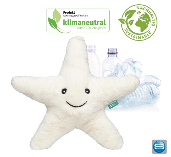Personalisierbare Seestern Kuscheltiere aus recyceltem PET