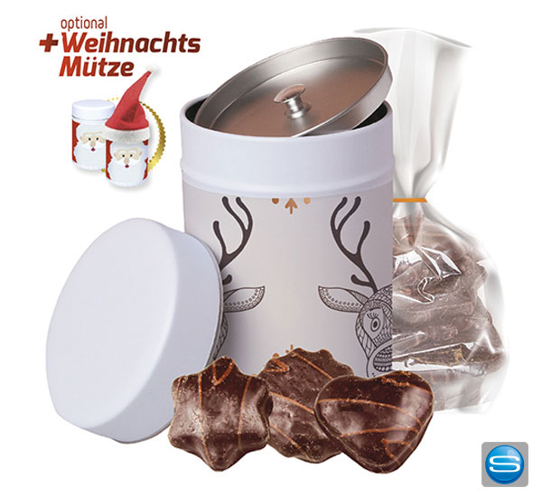 Schoko-Lebkuchen Mix in Keksdose mit Bedruckung