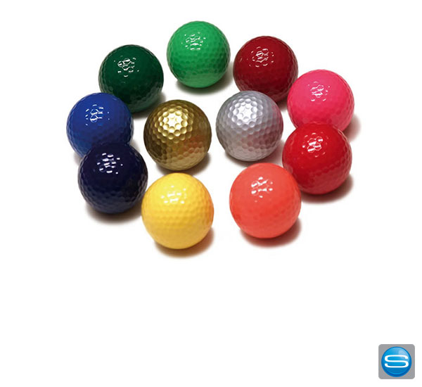 Farbige Golfbälle als Werbegeschenk