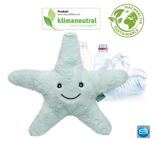 Personalisierbare Seestern Kuscheltiere aus recyceltem PET