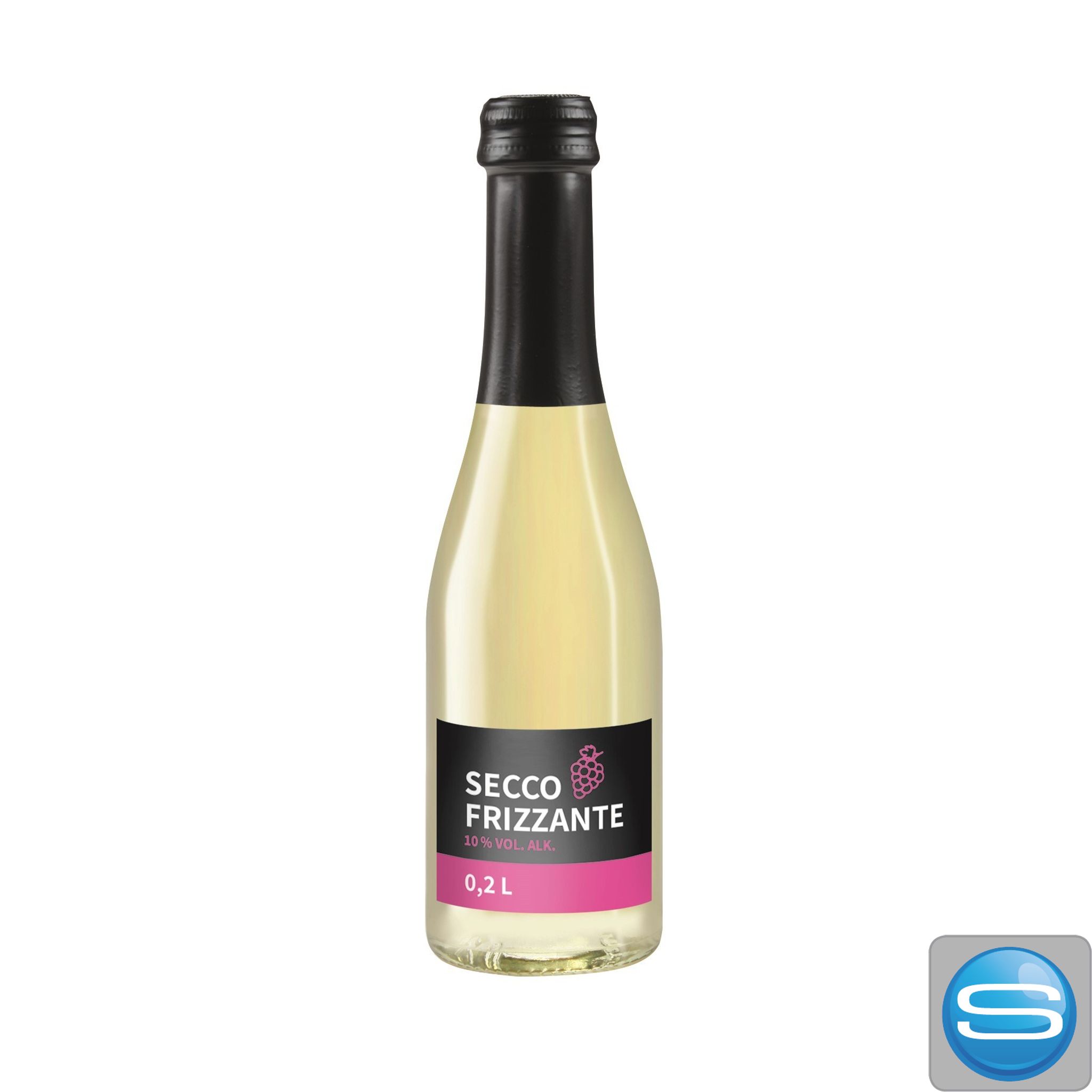 Secco Frizzante – italienischer Perlwein mit eigenem Etikett als Werbeartikel