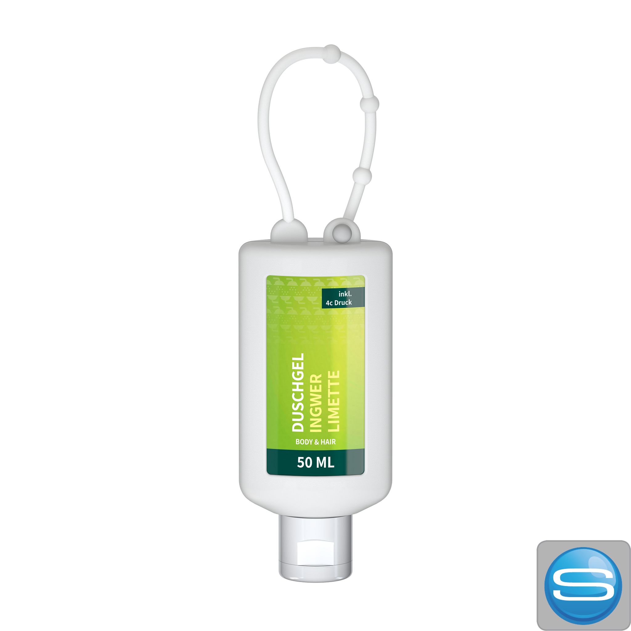 50 ml Duschgel Bumper Ingwer-Limette – Werbeartikel mit Body Label