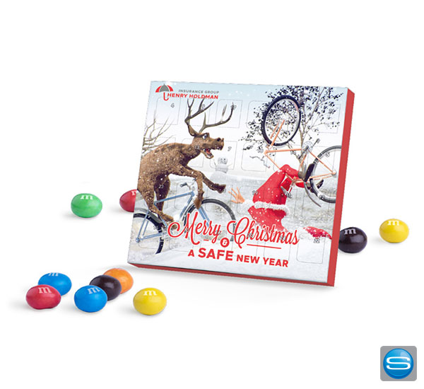 m-und-m-adventskalender-bedrucken XS M&M`s Crispy Adventskalender mit Ihrem Wunschmotiv bedrucken
