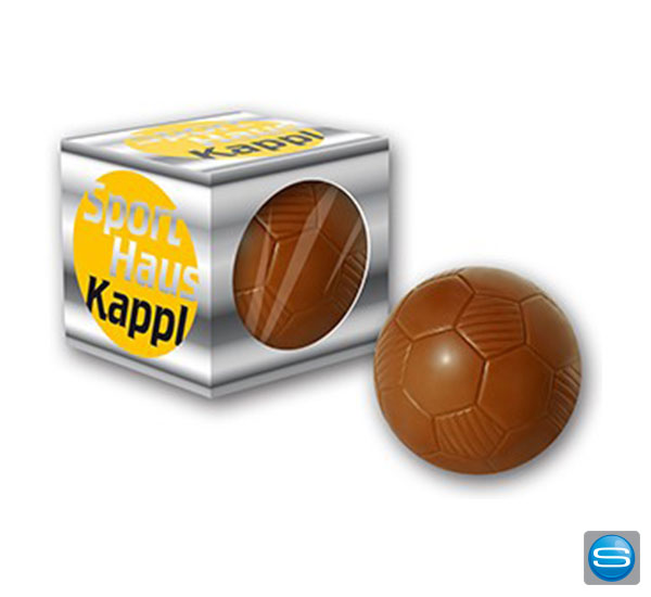 Schokoladenfußball als Werbepräsent