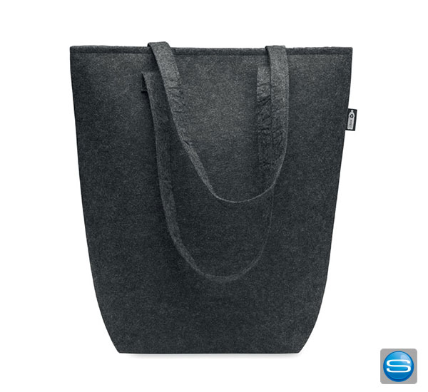Einkaufstasche aus RPET-Filz als Werbegeschenk mit Logo