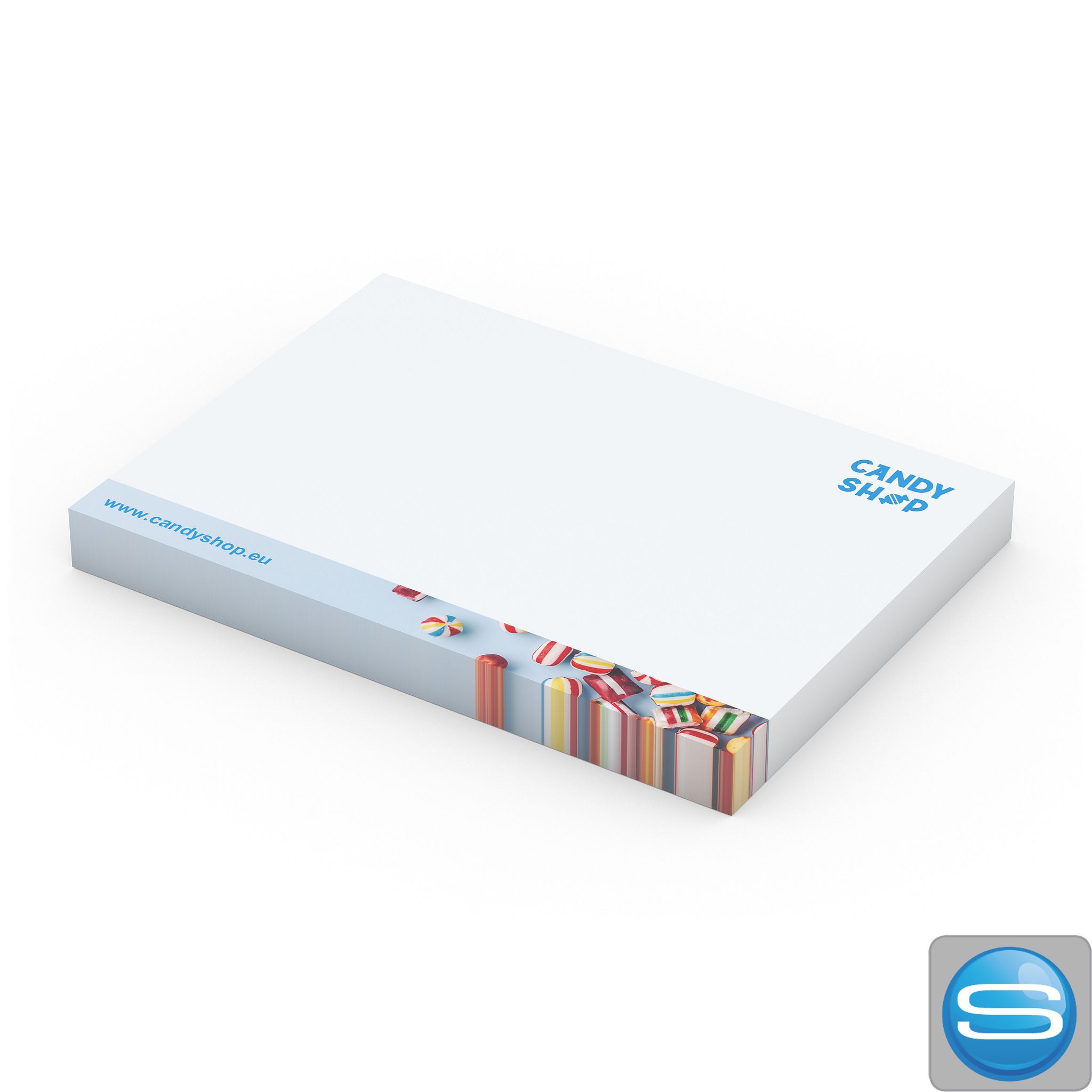Haftnotizblock 100 x 72 mm als Werbeartikel mit Logodruck