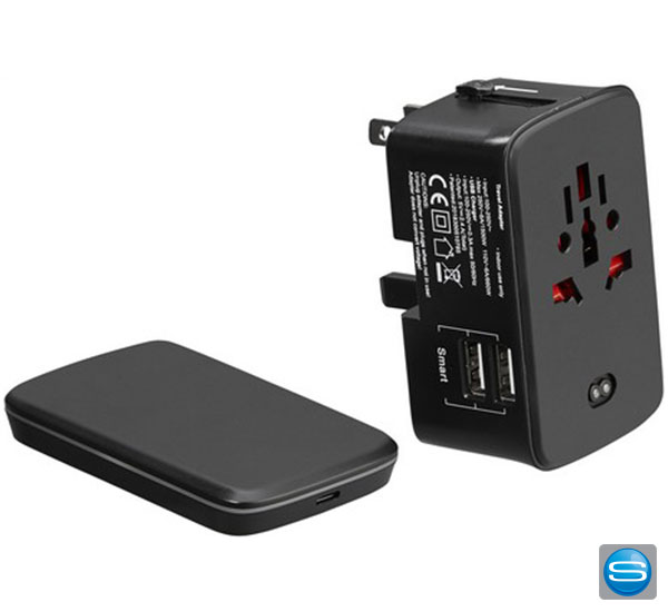 Reiseadapter mit Wireless Charger als Werbegeschenk