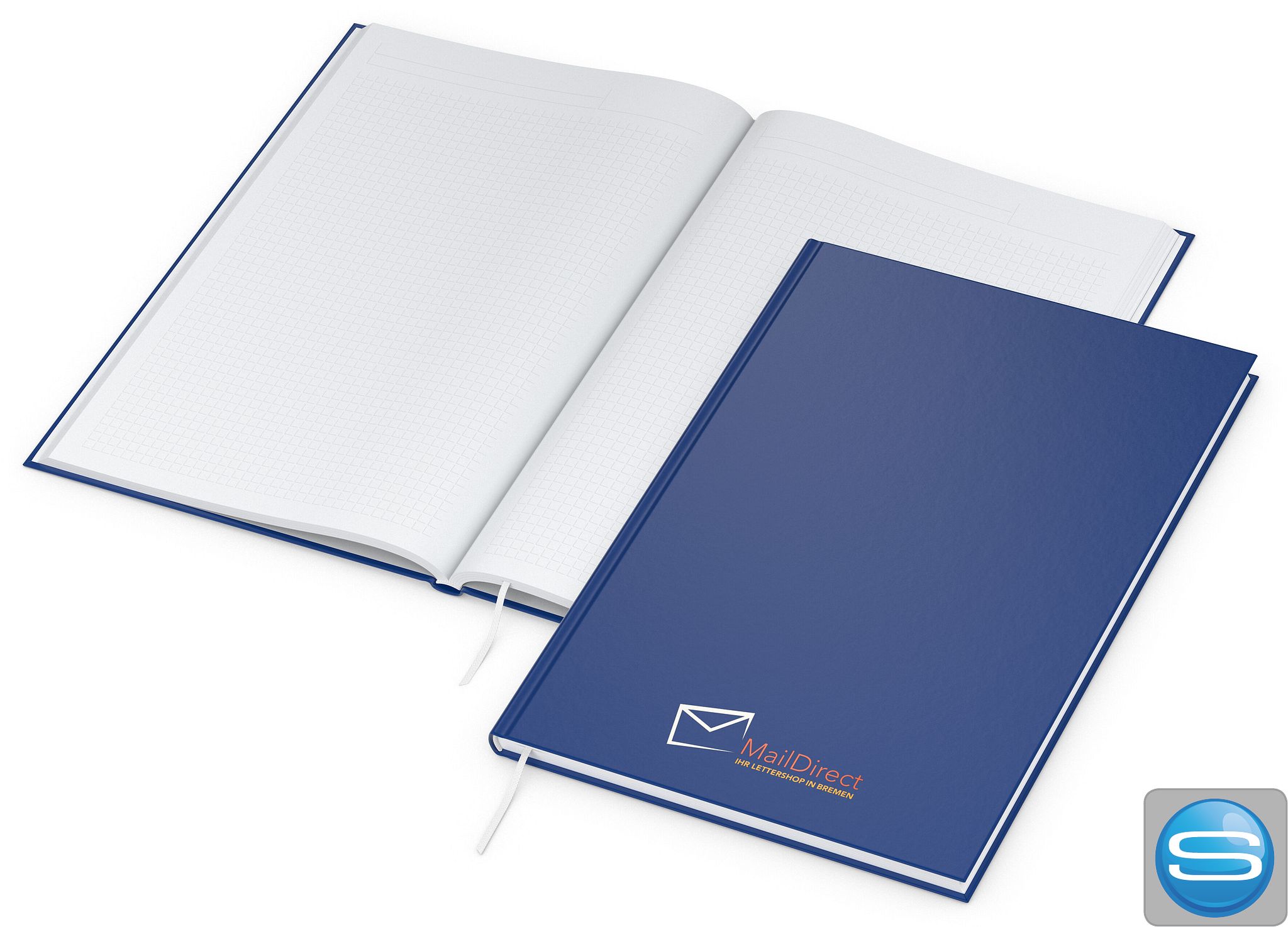 Notizbuch DIN A4 Hardcover mit Express-Lieferung als Werbeartikel