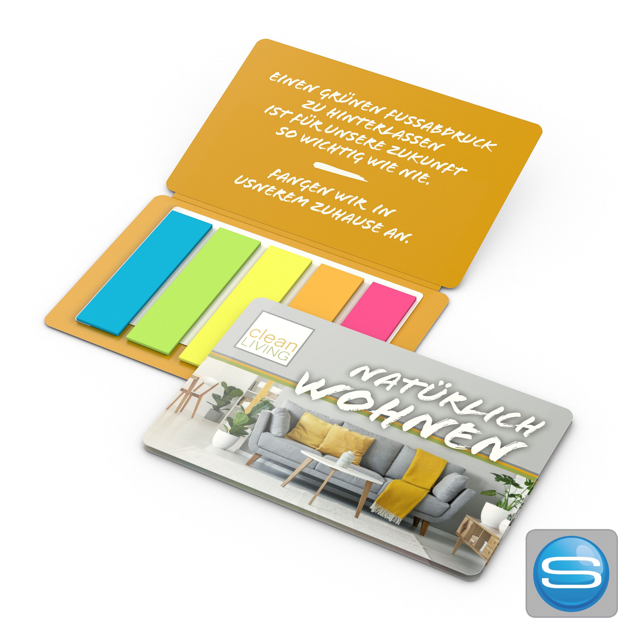 Haftmarker-Set Multi-Card bedruckt als Werbegeschenk