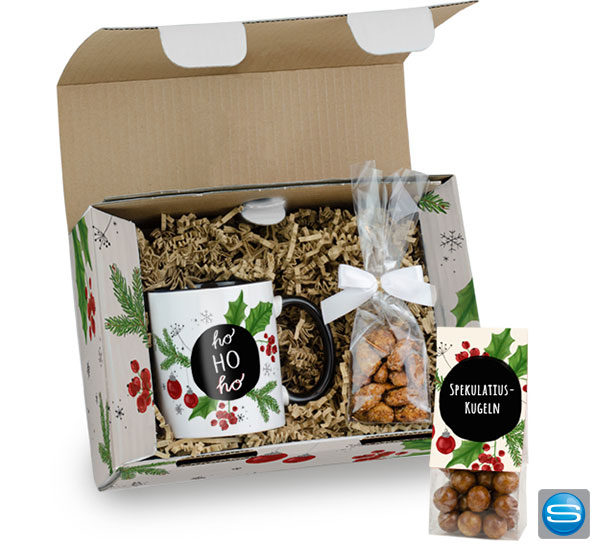 weihnachtsbox-als-werbegeschenk Weihnachtsgeschenkbox mit Logodruck