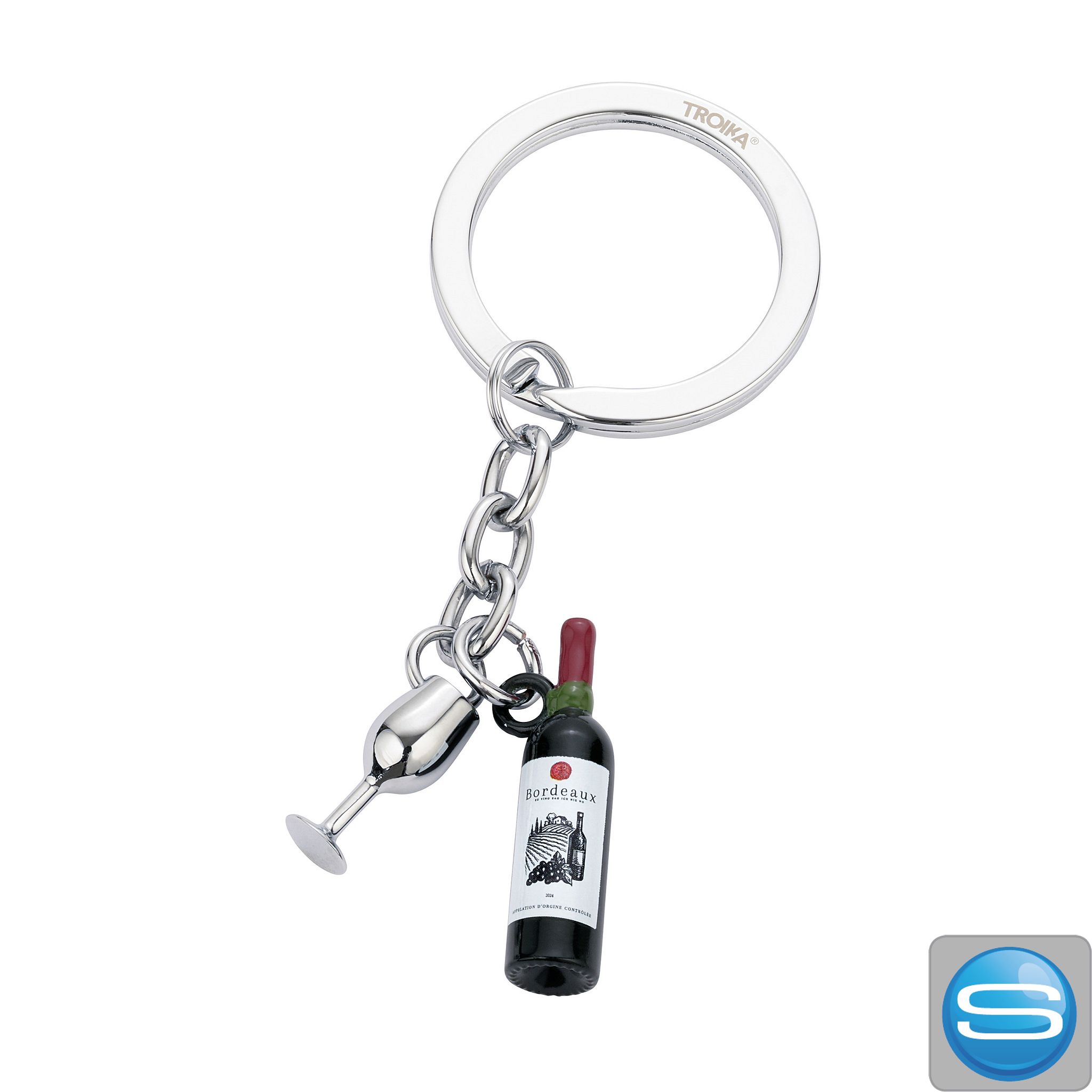 Schlüsselanhänger TROIKA BORDEAUX mit Gravur als Geschenk