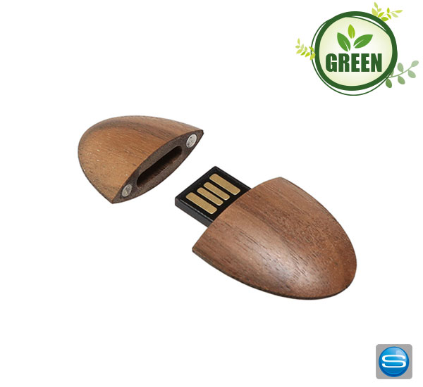 Kleiner Holz USB-Stick als umweltfreundliches Kundenpräsent