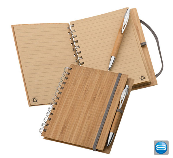 Notizbuch mit Einband aus Bambus