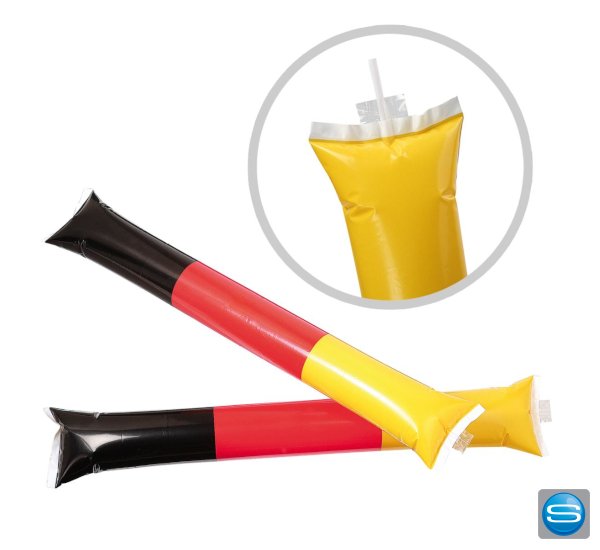 Klatschstangen zum Selbstaufblasen in Deutschlandfarben