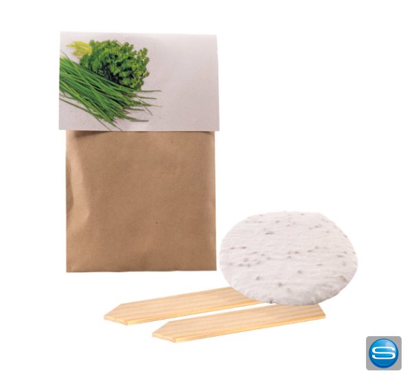 Kräuterwachstum Samenpapier als Werbegeschenk