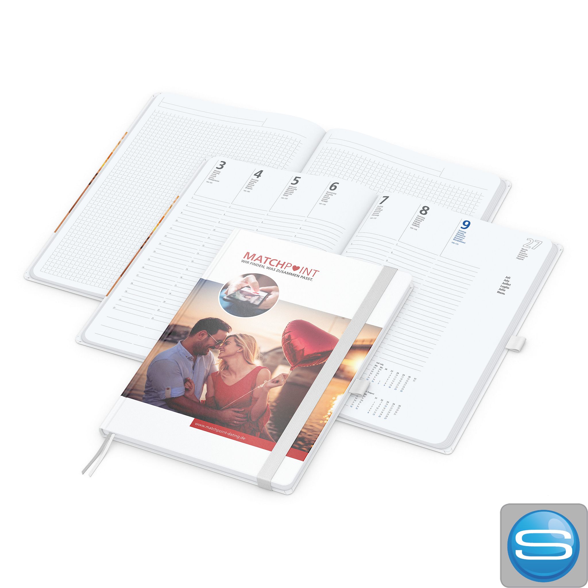 Wochenkalender mit Notizbuch als Firmengeschenk