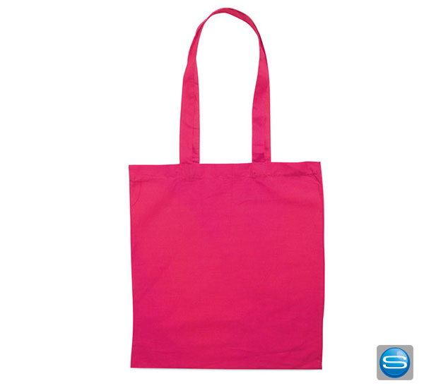 Fuchsia Einkaufstasche aus Baumwolle mit Ihrem Logo