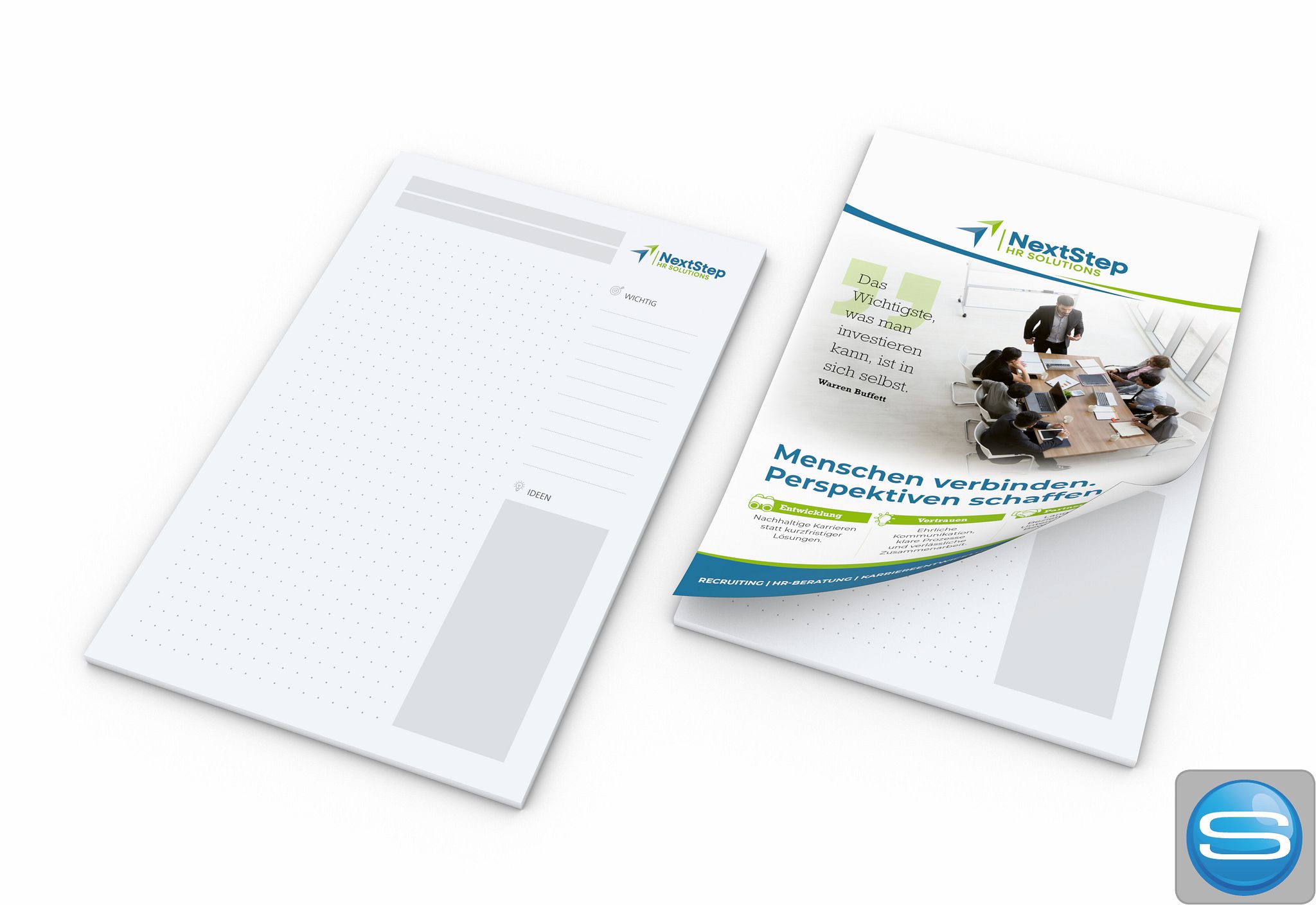 Schreibblock DIN A5 mit Cover – individuell bedruckbarer Werbeartikel