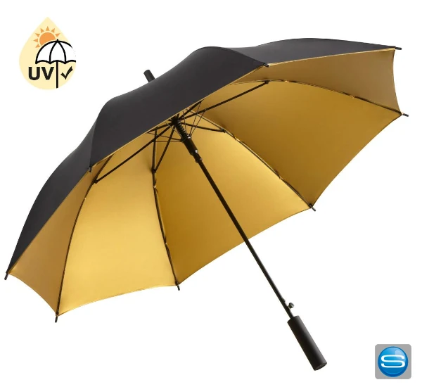 Zweifarbiger AC-Stockschirm von FARE als Werbegeschenk