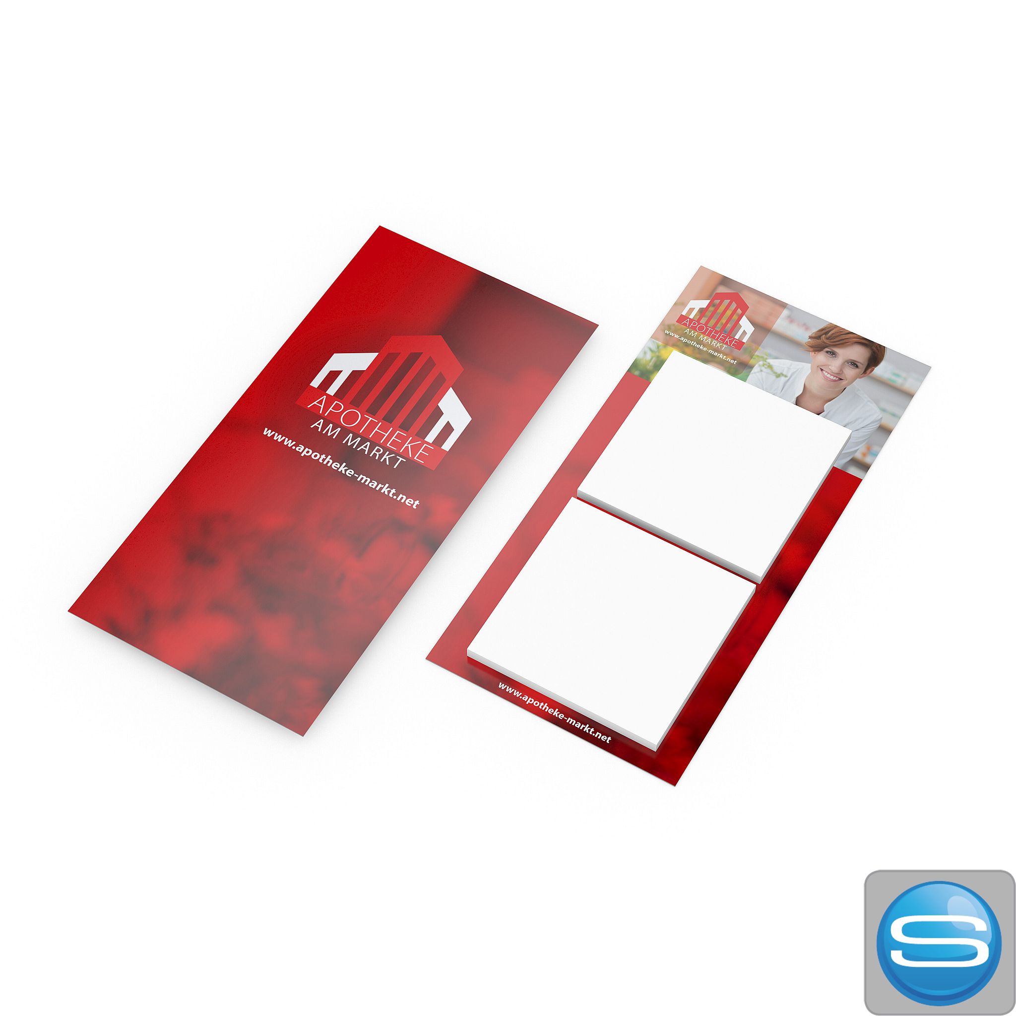 Haftnotiz-Karte Note-Card mit eigenem Logo bedruckt