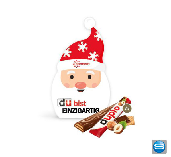 duplo mit Weihnachtsmann Werbekarte 