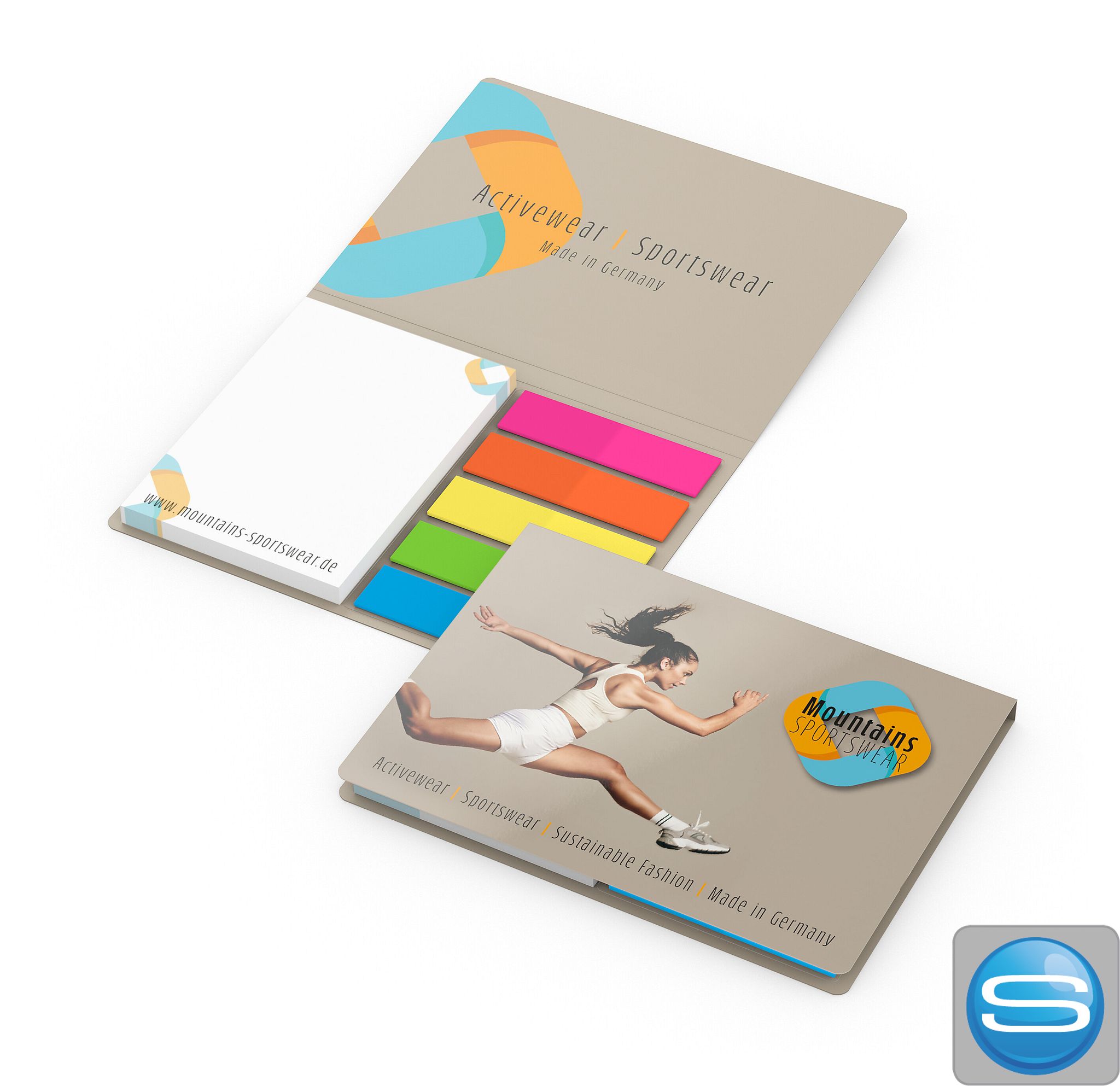 Haftnotiz-Set Lissabon mit Softcover individuell bedruckbar