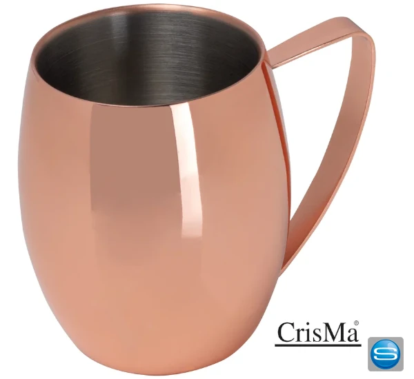 Doppelwandiger 400 ml Edelstahlbecher mit Kupferbeschichtung und Gravur