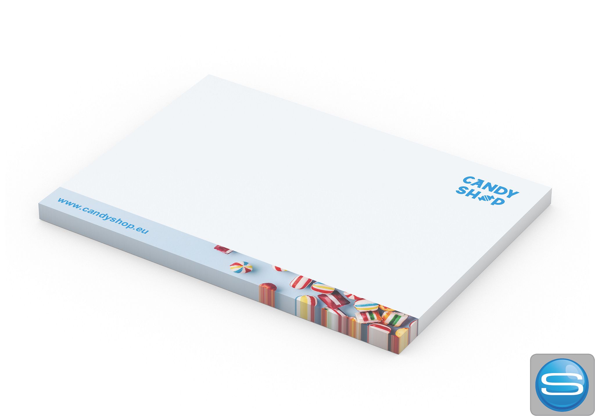 Haftnotizblock Basic 100x72 mm mit Logodruck