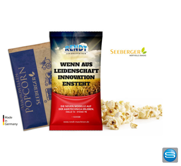 Mikrowellen Popcorn im bedruckbaren Werbetütchen