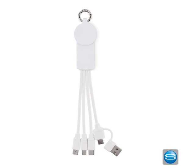 Multifunktionaler Schlüsselring mit Ladekabel