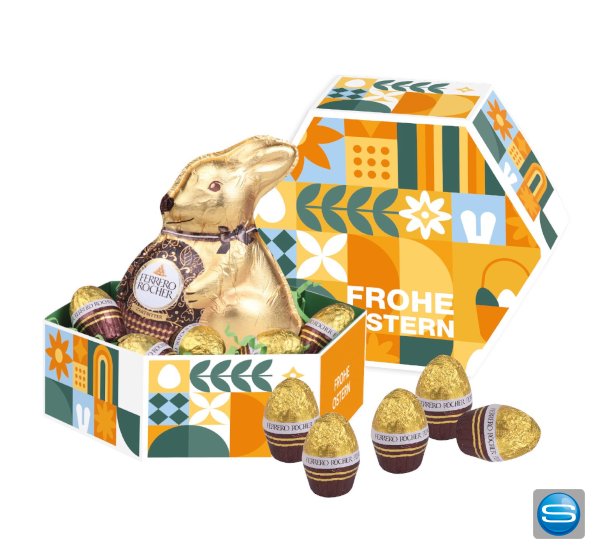 Freude zu Ostern - Ferrero Rocher Osternest mit Ihrer Werbebotschaft 