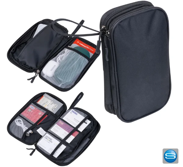 Reisemäppchen aus RPET mit Ihrem Logo veredelt