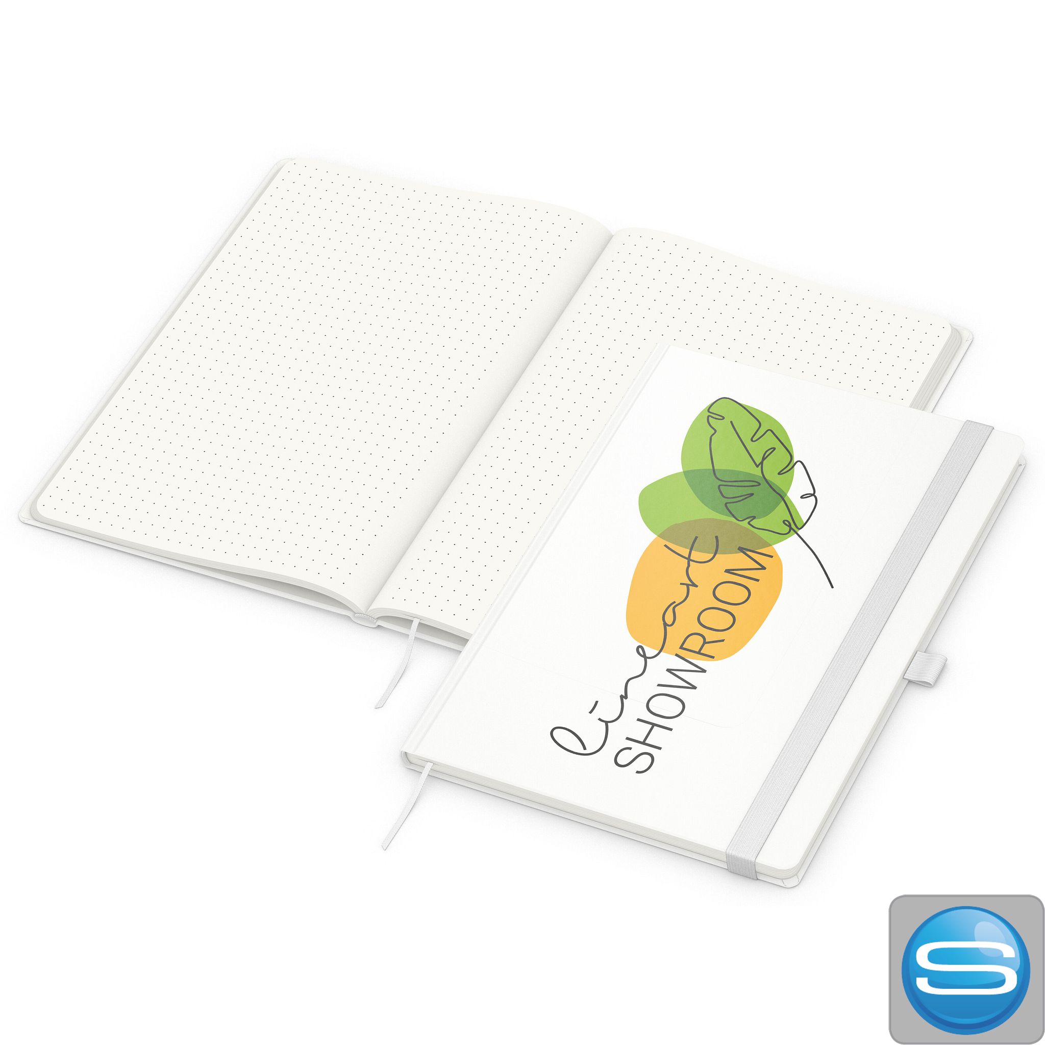 Recycling-Notizbuch A4 als Werbegeschenk bedruckt