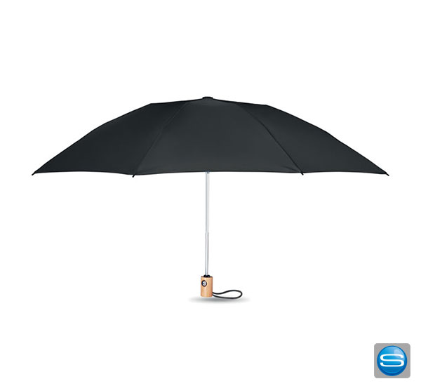 Reversibler 3fach gefalteter Regenschirm als Werbemittel