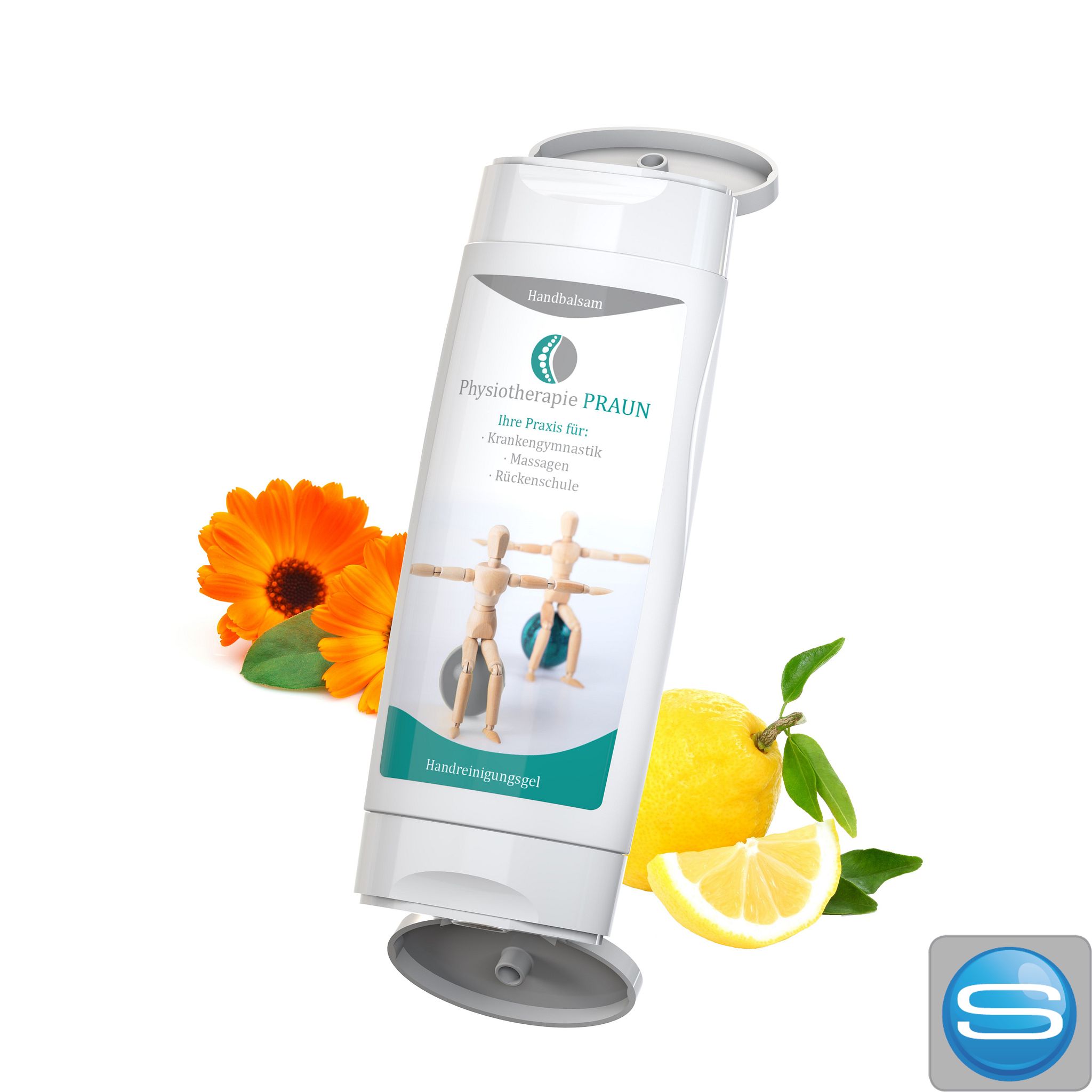 DuoPack Handbalsam Ringelblume + Handreinigungsgel (2 x 50 ml) als Werbeartikel mit Logo