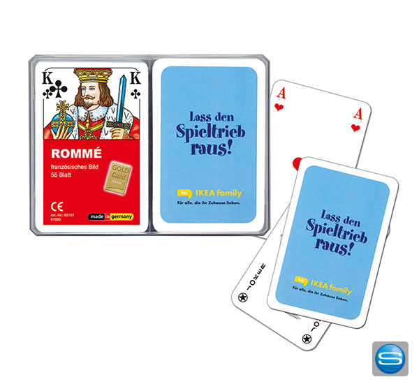 Doppel-Rommé Kartendeck als Werbegeschenk